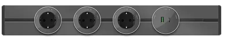 Розетка MultiTrack 1-я с/з Графит SE