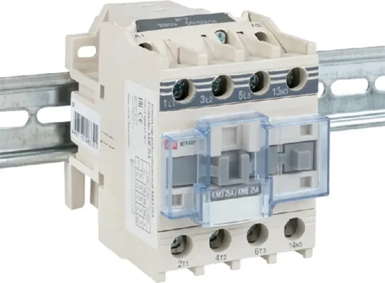 Контактор КМЭ 25А (кат.220В АС, 25А, 11кВт, 1но.) EKF