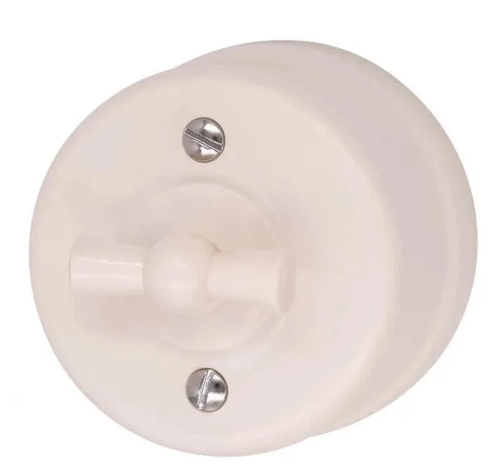 Выключатель 2кл., керамика, цвет Песочное золото