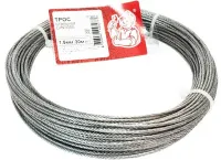 Трос 1,5 мм DIN3055 цинк (боб. 30м) (Стройбат), уп