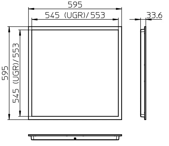 Панель LED в армстронг BP-6060-36-865 ОПАЛ 36Вт 6500K 4680Лм VS