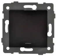 Выключатель 1-кл. с подсветкой чёрный A-002B "Аура" AWSproducts