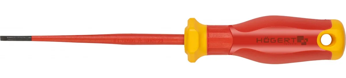 Отвертка диэлектрическая SL3x100 мм, SLIM, S2 HOEGERT