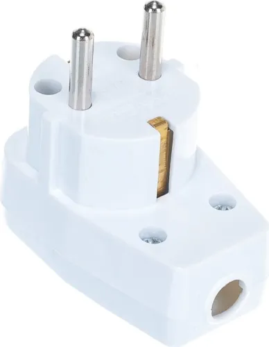 Вилка с выключателем с/з 16А Белая UNIVersal