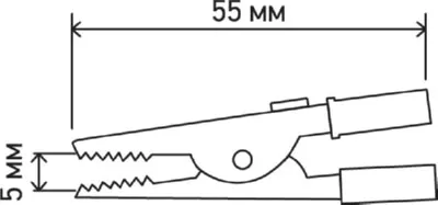 Зажим "крокодил"  5А 55мм REXANT