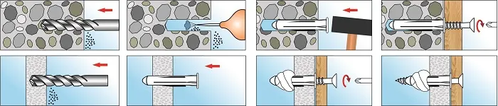 Дюбель трехраспорный 6*42 борт (22 шт.) (Стройбат), уп