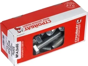 Болт М14*60 DIN933 цинк (15 шт.) (Стройбат)