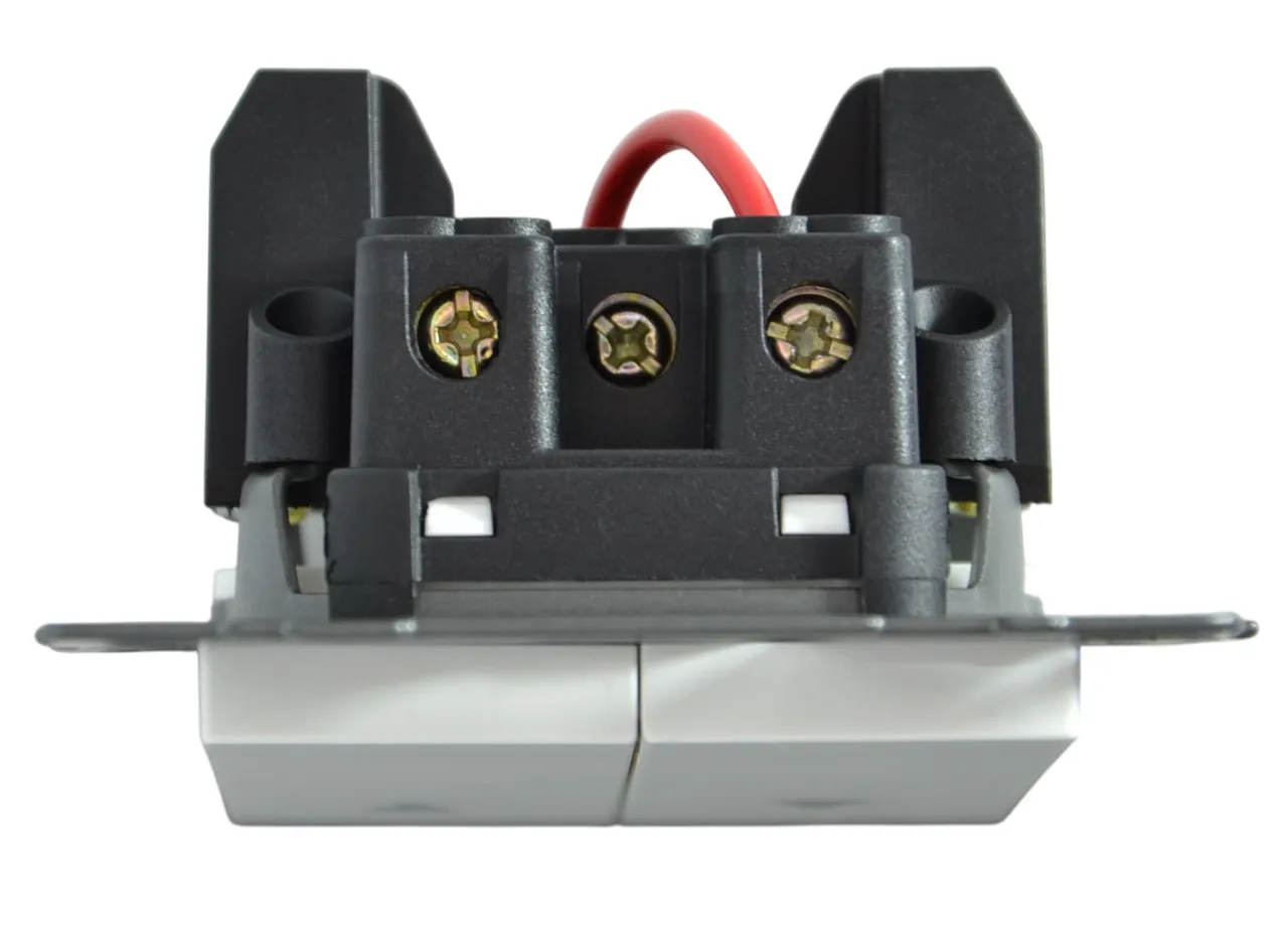 Выключатель жалюзи 2-кл. белый A-013W "Aura" AWSproducts