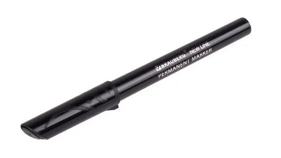 Маркер перманентный NEW LINE, ЧЕРНЫЙ, 2мм BRAUBERG
