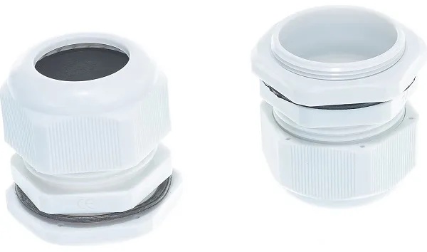 Кабельный ввод PG21 (13-18 мм) серый пластик (2 шт) IP54 (DORI), уп