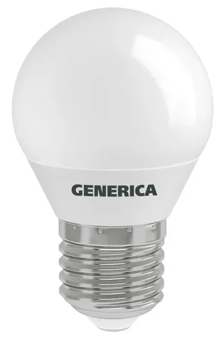 Лампа LED G45 E27 3000К 8Вт 800Lm GENERICA