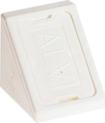 Уголок мебельный пластмассовый с шурупом белый (6шт.) (Стройбат)