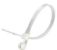 Хомут 3,6*200 белый нейлон с монтажным отверст (100 шт.) (СиайГрупп), уп