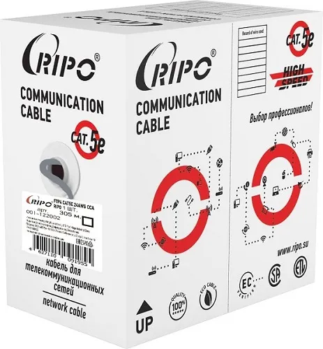 Кабель RIPO FTP4 CAT5E 24AWG 305м CCA