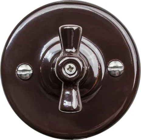 Выключатель 2-кл. RF Коричневый (керамика) Bironi