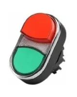 Головка кнопки BDK21KY сдвоенная, красный + зелёный цвет, IP50