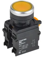 Кнопка d=22мм 1NO+1NC жёлтая MASTER IEK