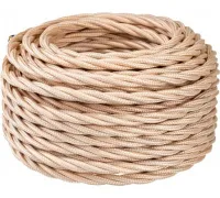 Провод витой 3*1,5 Песоч. золото (мат.) кратно (10м) Bironi (50м/уп)