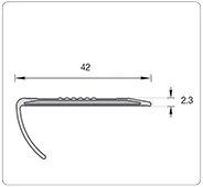 Угол для ступеней 42х20мм 1,35м "Идеал" Темно-серый (10 шт. в уп.)