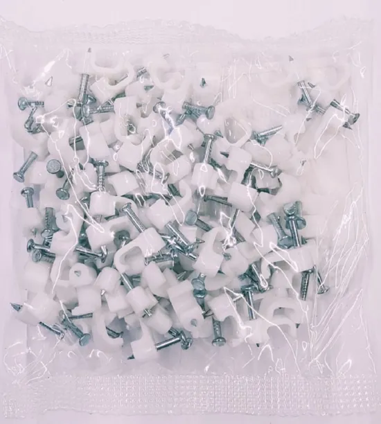 Скоба плоская с гвоздем 6мм (100 шт.) (ELUX)