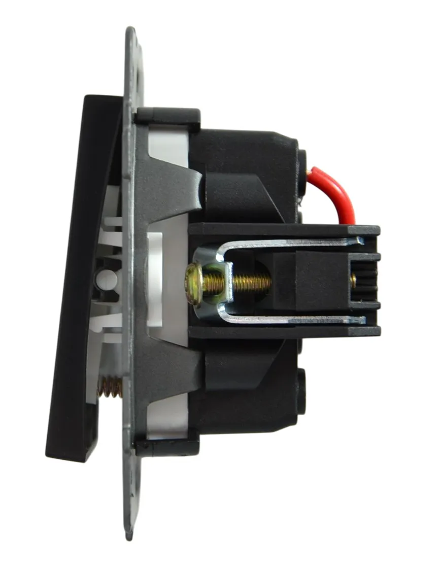 Выключатель жалюзи 2-кл. чёрный A-013B "Aura" AWSproducts