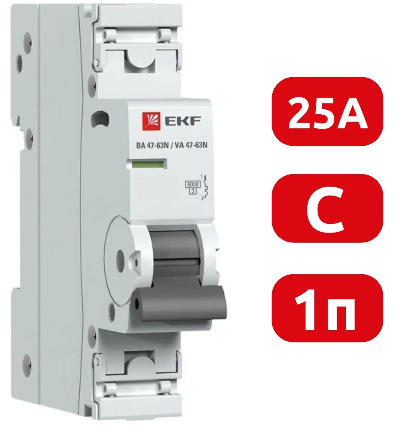 Автоматический выключатель ВА 47-63N C25/1 6кА Proxima EKF