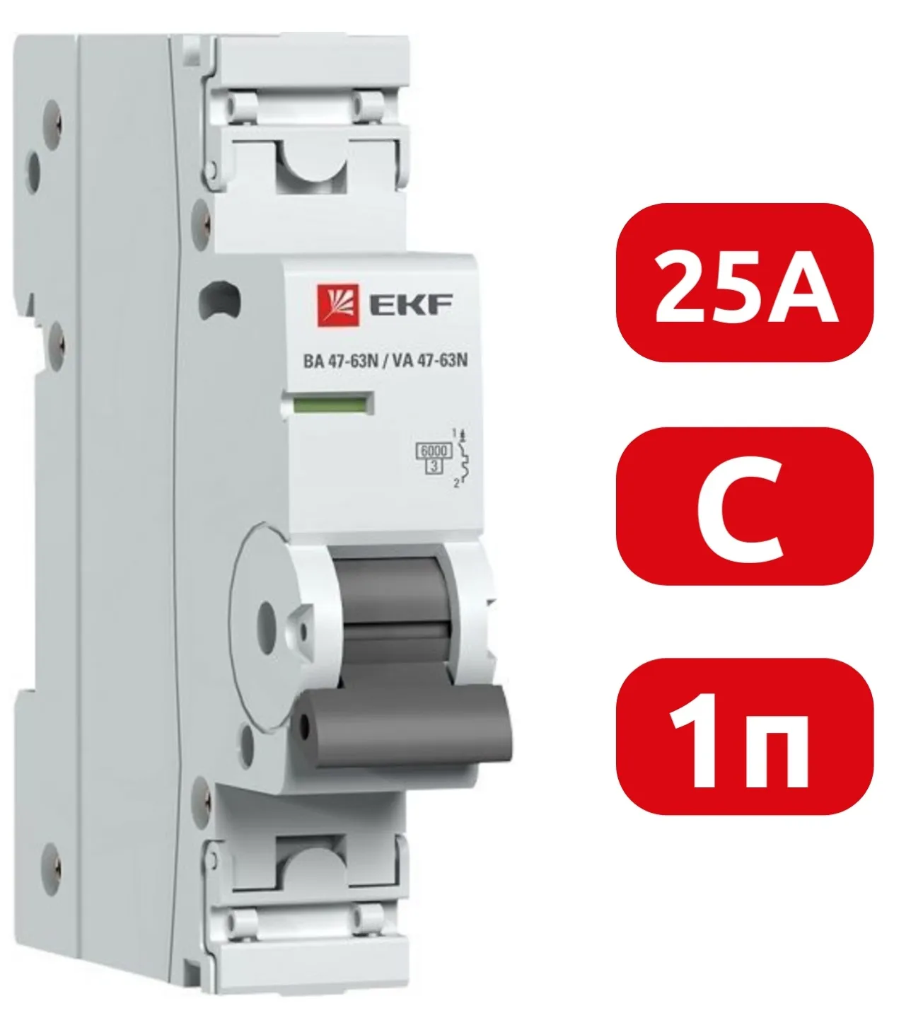 Автоматический выключатель ВА 47-63N C25/1 6кА Proxima EKF