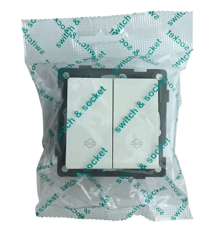 Выключатель жалюзи 2-кл. белый U1A-019 SoftTouch "Uno" AWSproducts