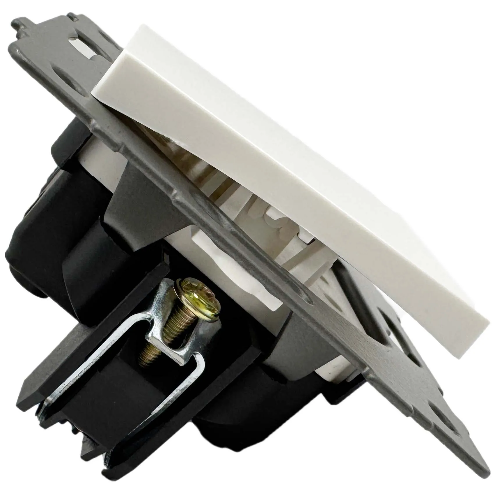 Выключатель перекрёстный 1-кл. белый A-007W "Аура" AWSproducts