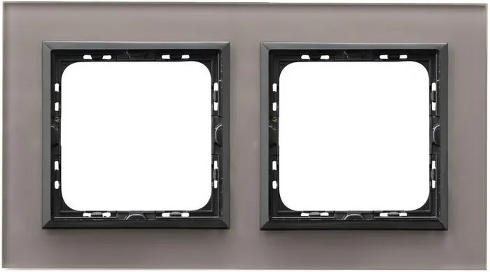 Рамка R-2RGC/41/25 1113 серая двойная (стекло) тонкая 4мм