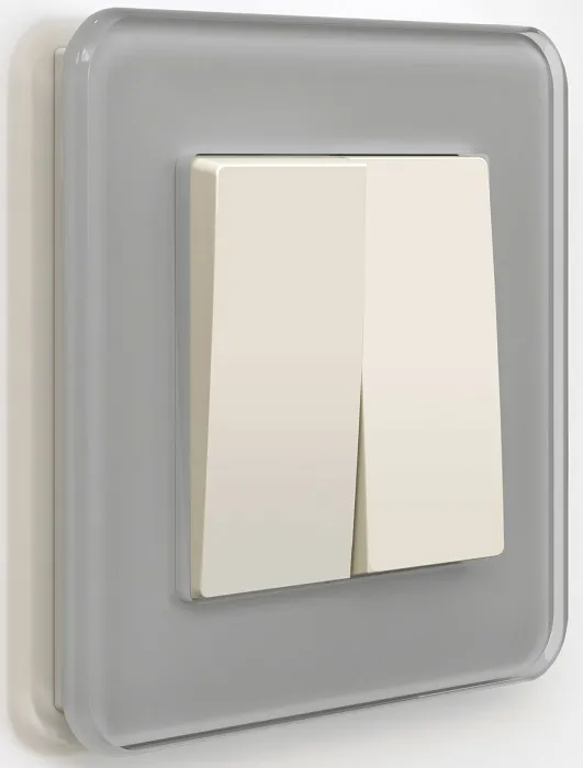 Выключатель 2-кл. Айвори матовый WERKEL