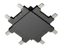 Коннектор крестовой системы SLIM, черный, CN-SLIM-BL-X