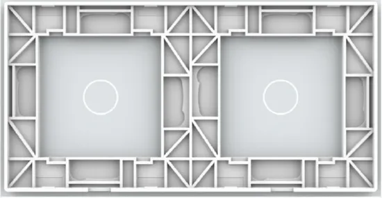 Панель для 2-х сенсорных выключателей (1+1) Белый Livolo