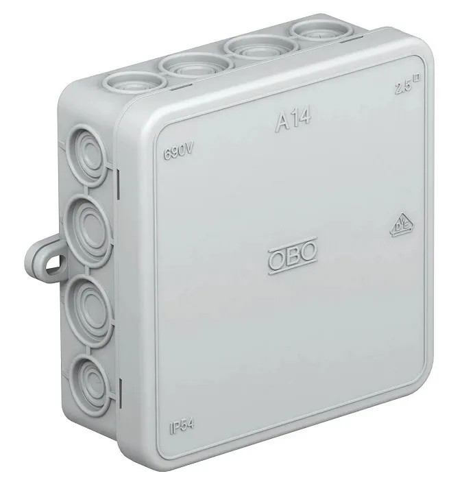 Коробка распред. о/п 100х100х40 IP55 СЕРАЯ А14 OBO Bettermann (10)