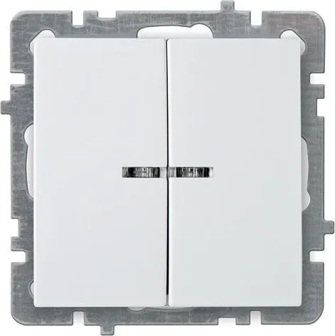 Механизм Выкл. 2-кл. СУ с подсветкой, TOURAN-ALEGRA-THOR, белый