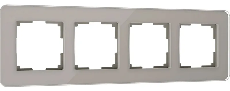 Рамка 4-я Дымчатый (стекло) Elite WERKEL