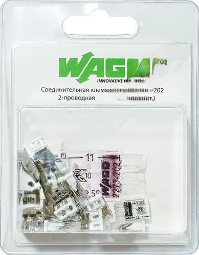 Клемма 2 отверстия 0,5-2,5 (уп. -  20 шт.) (СМК 2273-202) (DORI), уп