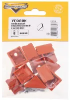 Уголок мебельный пластмассовый с шурупом вишня (6шт.) (Стройбат)