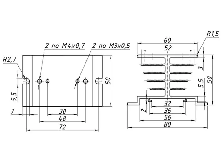 Радиатор однофазный до 20А РТР060