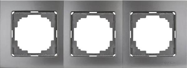 Рамка 3-местн., TOURAN metallic, антрацит