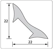 Угол внутренний вспененный (галтель) 27м 22x22  Вишня Идеал