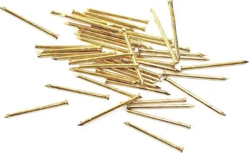Гвозди 1,4*25 финишные латунь (50 шт.) (Стройбат)