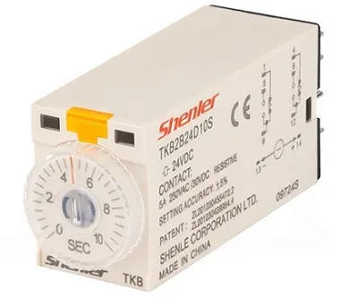 Реле времени TKB2B24D10S,2CO,5A (24VDC) Shenler