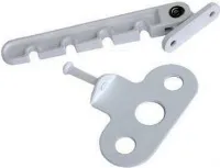 Ограничитель открывания окна L-105 белый пластмасса (1шт.) (ХС)