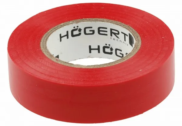 Изолента ПВХ красная (0.13*19*20) (HOEGERT)
