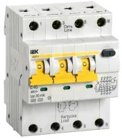 АВДТ34 С40/4/0,03, 30mA, тип АС, 6kA IEK
