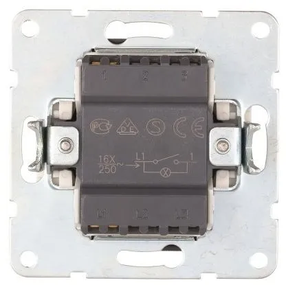 Выключатель проходной 1-кл. с подсветкой Белый LK80 Ecoplast