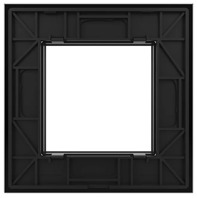 Рамка 1-я Черный матовый (стекло) Livolo