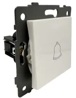 Выключатель звонка 1-кл. белый A-005W "Аура" AWSproducts