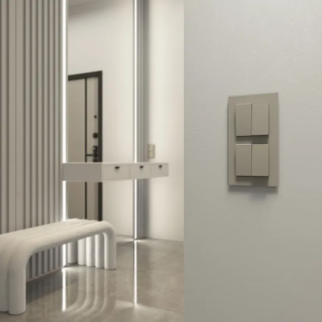 Выключатель проходной 2-кл. Дымчатый WERKEL